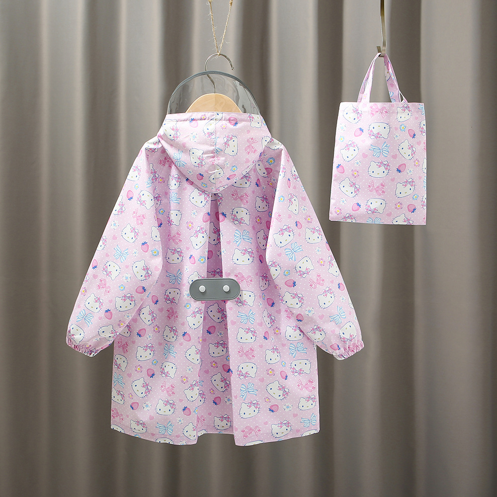 高品质库洛萌奥特儿童雨衣长款书包位大帽檐雨衣中小童雨披强防水详情30
