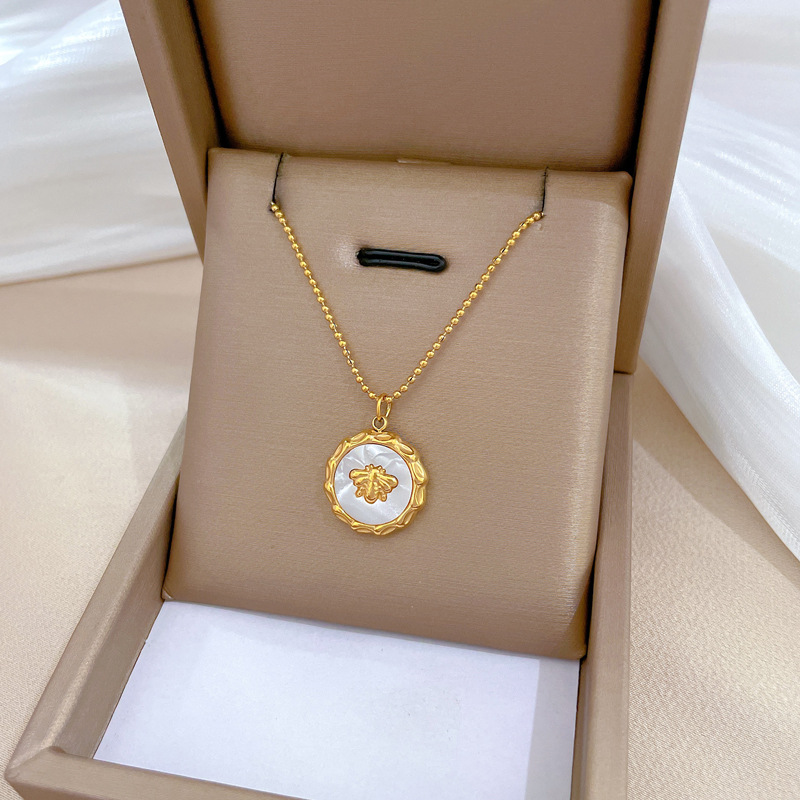 【通体钛钢】几何星球个性极简风炉内真金项链女ins网红锁骨链详情23