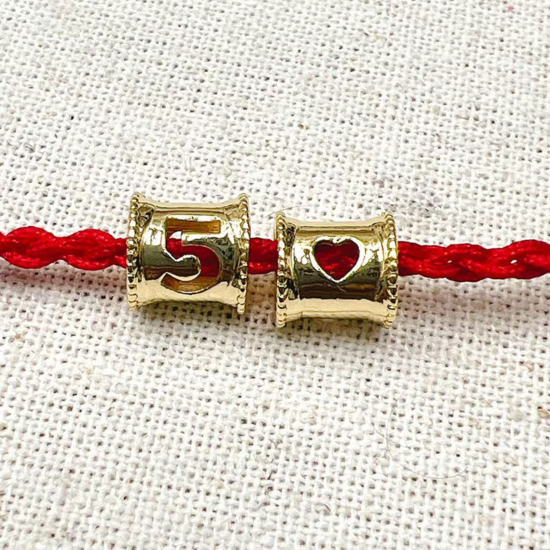 Copper-plated real gold, small waist, digital heart, beaded and decorated, bucket beads, tube beads, DIY bracelet, necklace, beaded arrangement and beaded transportation pic 11