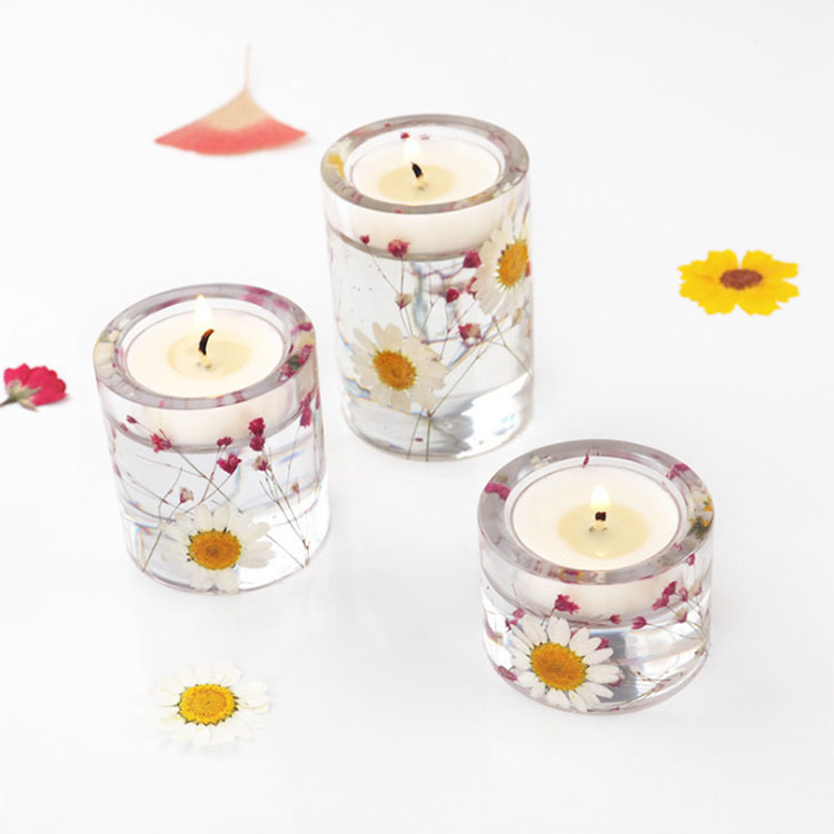 diy crystal epoxy resin epoxy candle holder, large, medium and small scented candle tray, mirror silicone mold pic 4