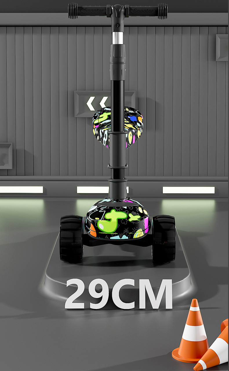 滑板车儿童二合一米高车小孩溜溜车三轮滑滑车踏板车可坐一件代发详情25