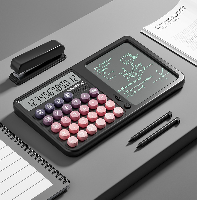 语音款手写板计算器多功能桌面办公备忘录高颜值计算机草稿记账详情13