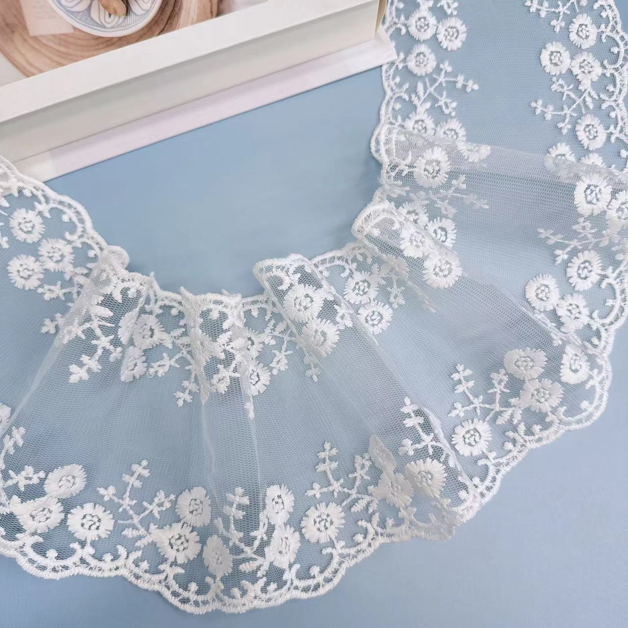 热销发饰花边曲牙花边刺绣花边帽子鞋包服装花边服装辅料花边花边辅料详情1
