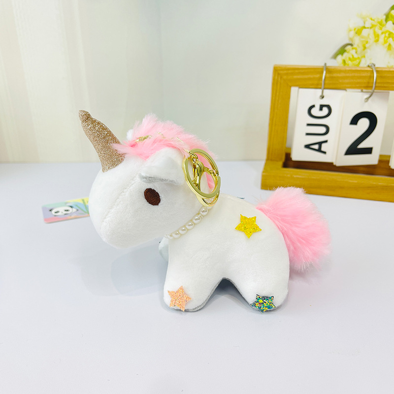 跨境可爱星星独角兽毛绒公仔挂件卡通钥匙扣抓机娃娃玩偶书包挂饰详情8