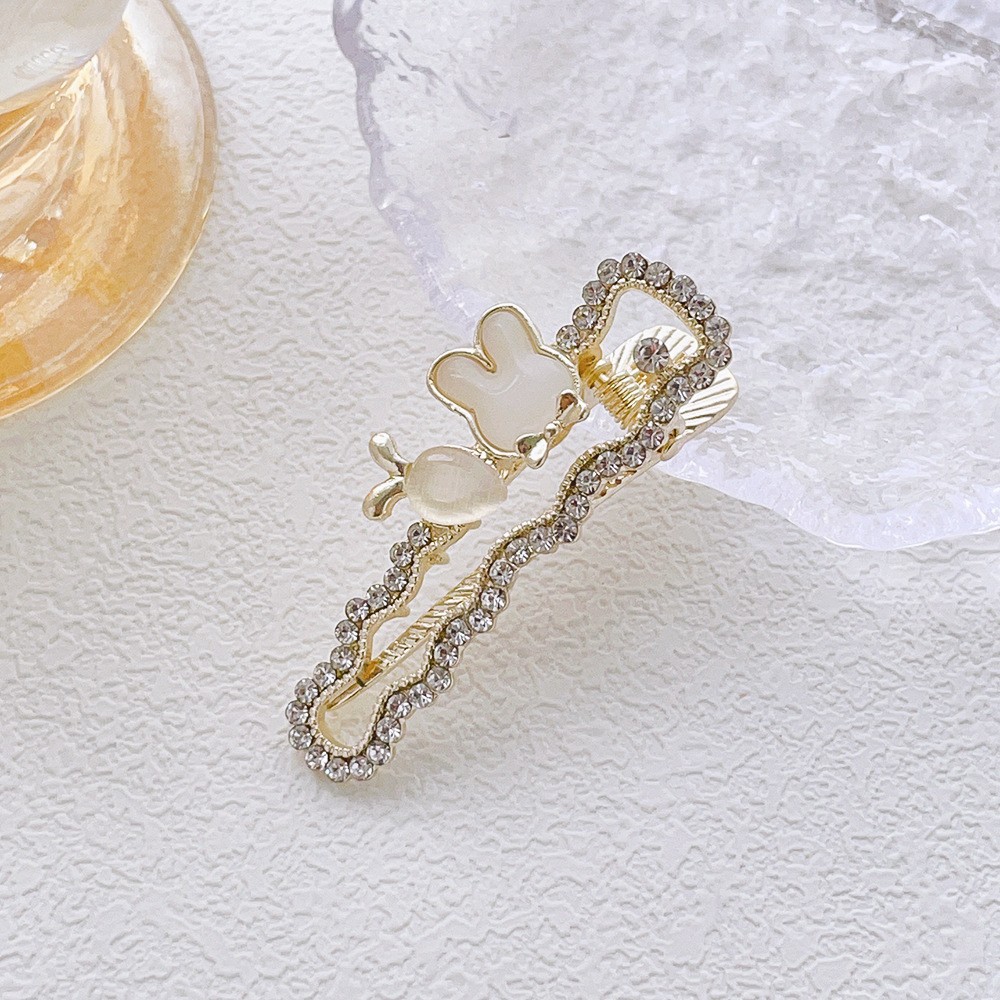 Korean flower headwear clips, rhinestone, frog clip at the back of the head, simple bangs clip, top clip, hairpin, female butterfly pic 4