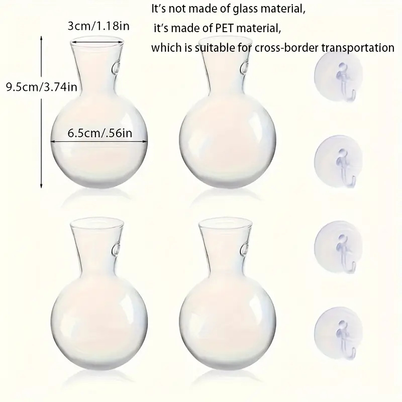 现代壁挂式水培花瓶透明水养插花挂墙上花盆绿萝水培器皿植物装饰详情7