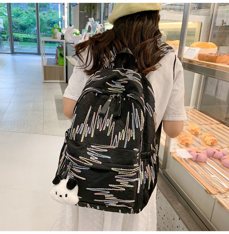 双肩包女生出游可爱少女简约大学生百搭轻便时尚春游中学上课书包详情15