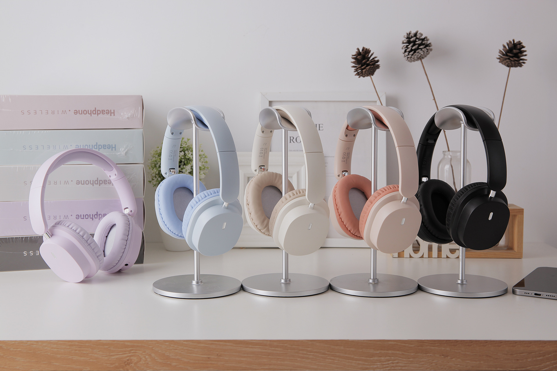 New over-ear noise-cancelling basket Bluetooth headphones, wireless gaming headsets, ultra-long battery life mobile phone headphones manufacturer wholesale pic 4