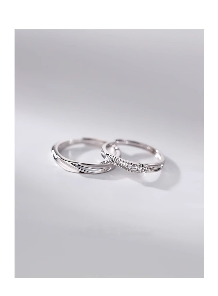 莫比乌斯情侣戒指情侣对戒情侣款一对男女小众高级轻奢设计感素圈详情3