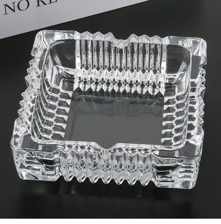 青苹果YG1016加厚现代烟灰缸客房沐足KTV餐馆办公家用玻璃烟灰缸详情1