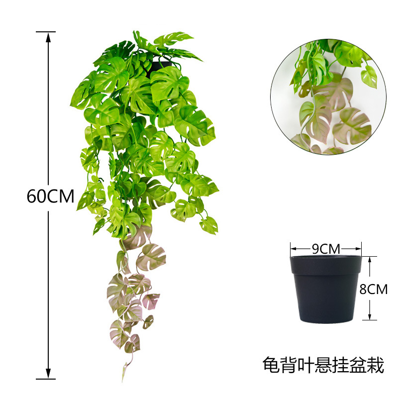 亚马逊人造悬挂藤条绿植仿真垂条藤蔓盆栽家居阳台装饰塑料植物办公文化园艺装饰品详情10