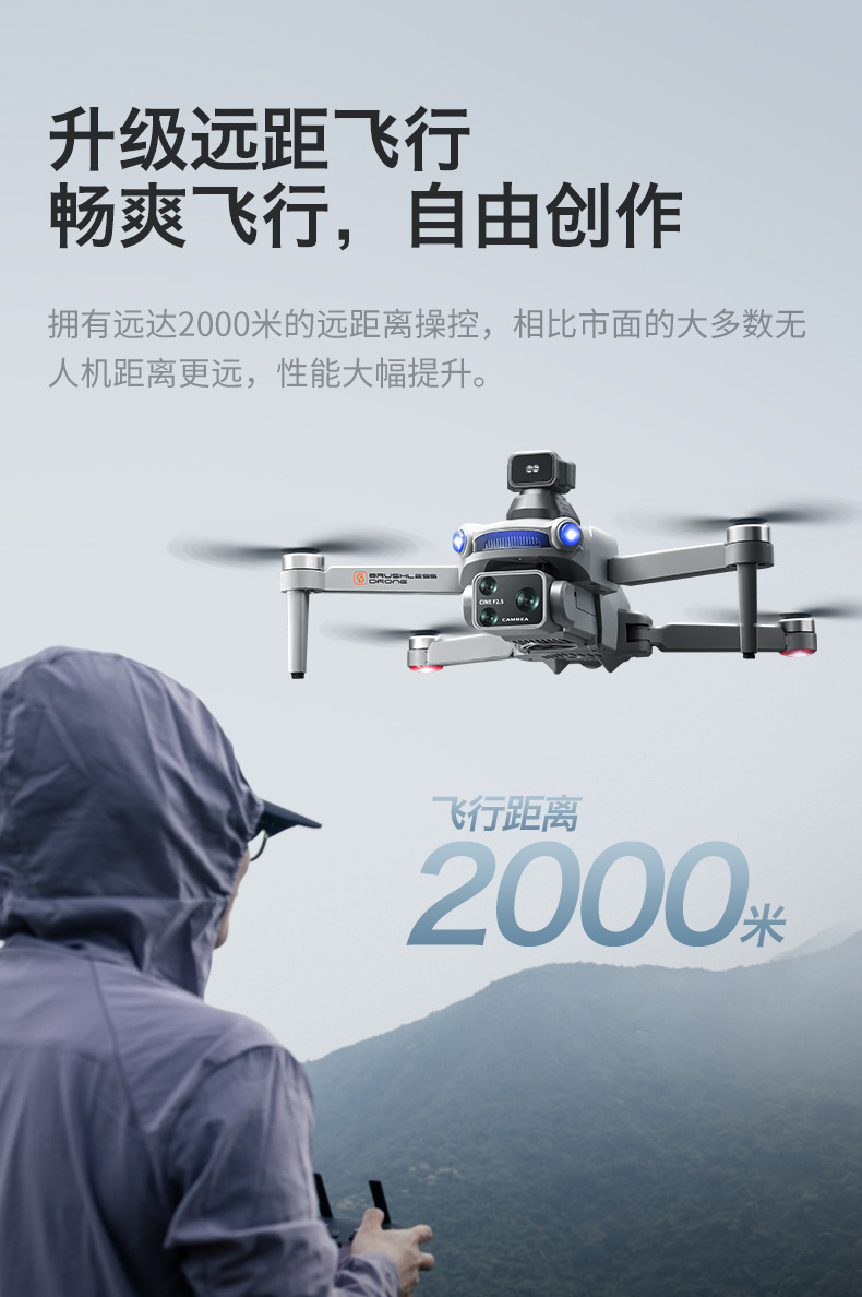 The new cross-border S119 relay with screen control GPS brushless aerial photography drone obstacle avoidance remote control aircraft for foreign trade pic 16