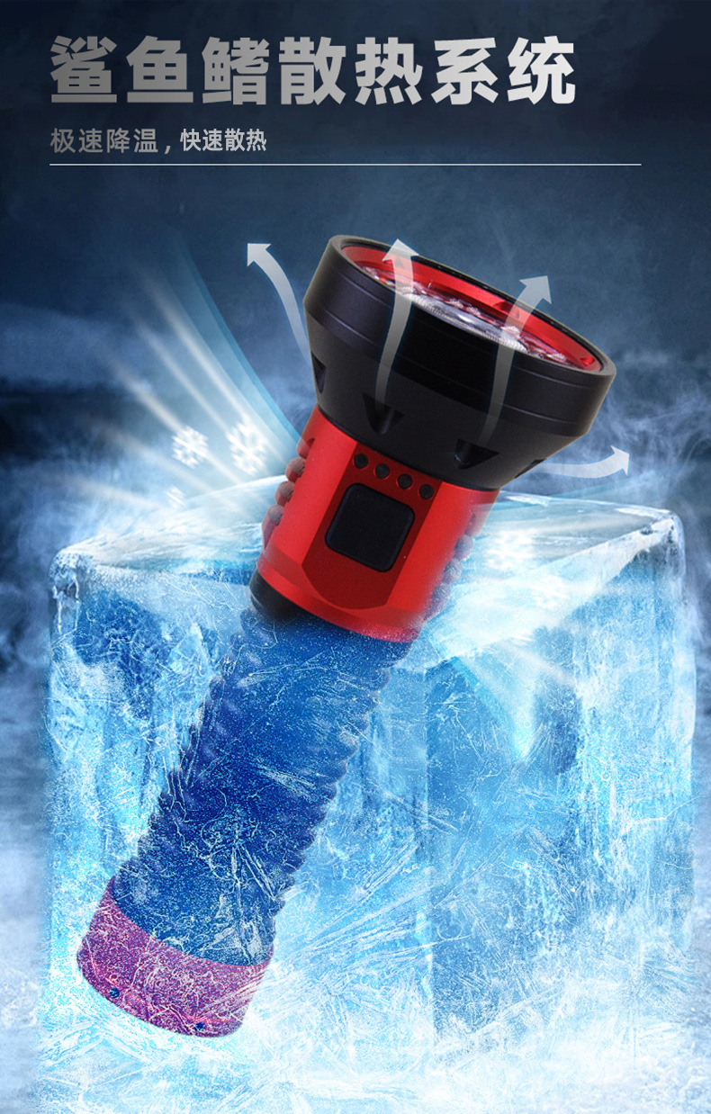 Wholesale of new cross-border product Pailide high-intensity multi-lamp flashlight, high and low beam aluminum alloy long-range white laser flashlight pic 9