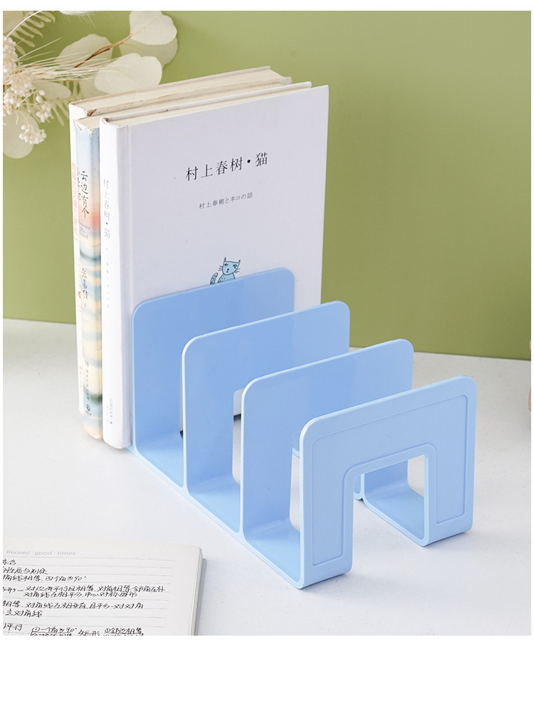 书立阅读架书立架桌面收纳置物架加厚四联书夹固定书本挡板分类栏详情10
