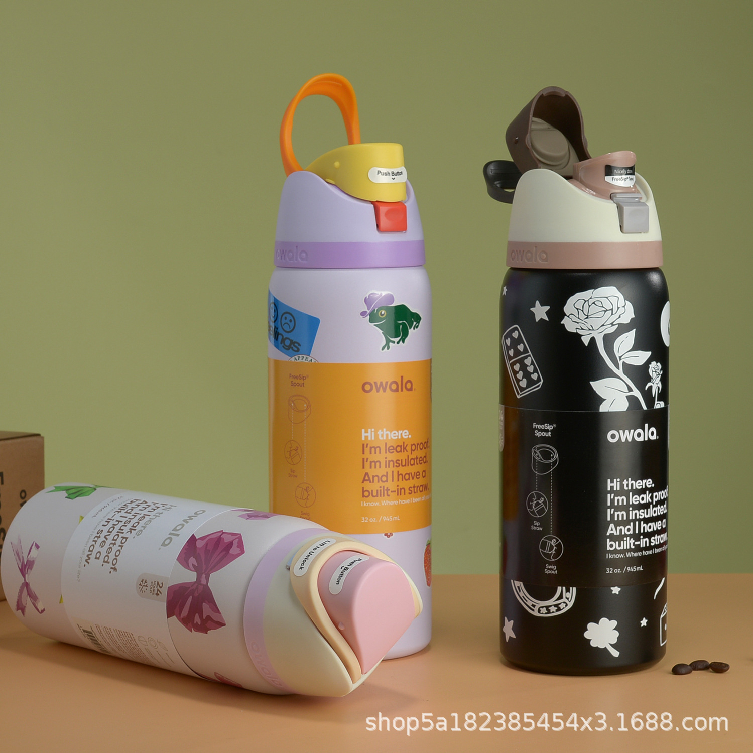 跨境新款OwalafreeSip便携32OZ双层真空保温水杯高颜值运动水壶详情2