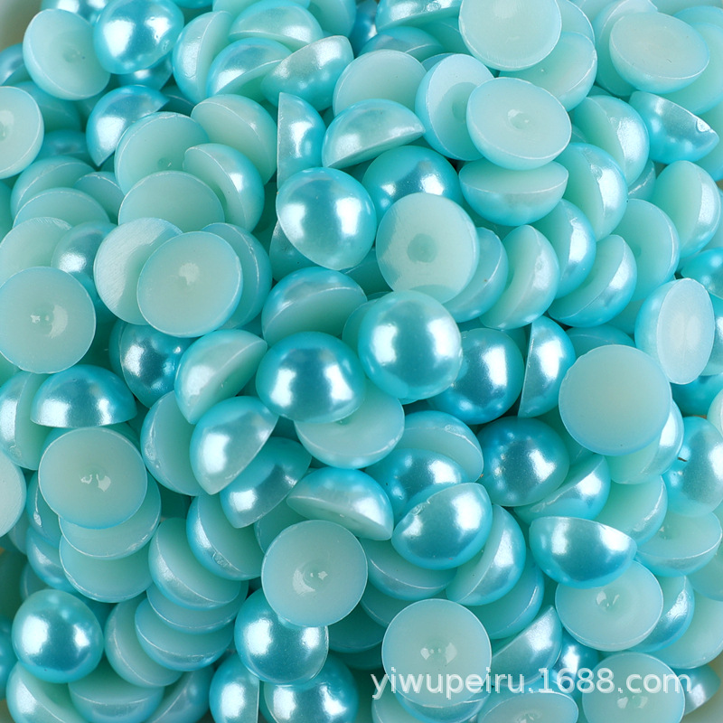 Semi-circular pearl flat bottom half-sided abs imitation pearl nail art, pearl shoes, clothing accessories diy cream glue phone case material pic 10
