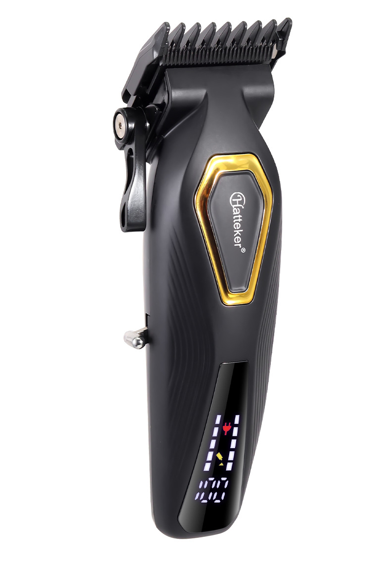 HATTEKER electric hair clipper, brushless motor, electric clipper, high-power digital display hair salon razor, clipper, charging base, clipper pic 15