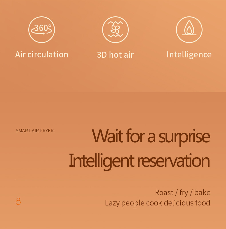 跨境Air fryer空气炸锅家用大容量智能可视多功能电炸锅空气炸鍋详情10