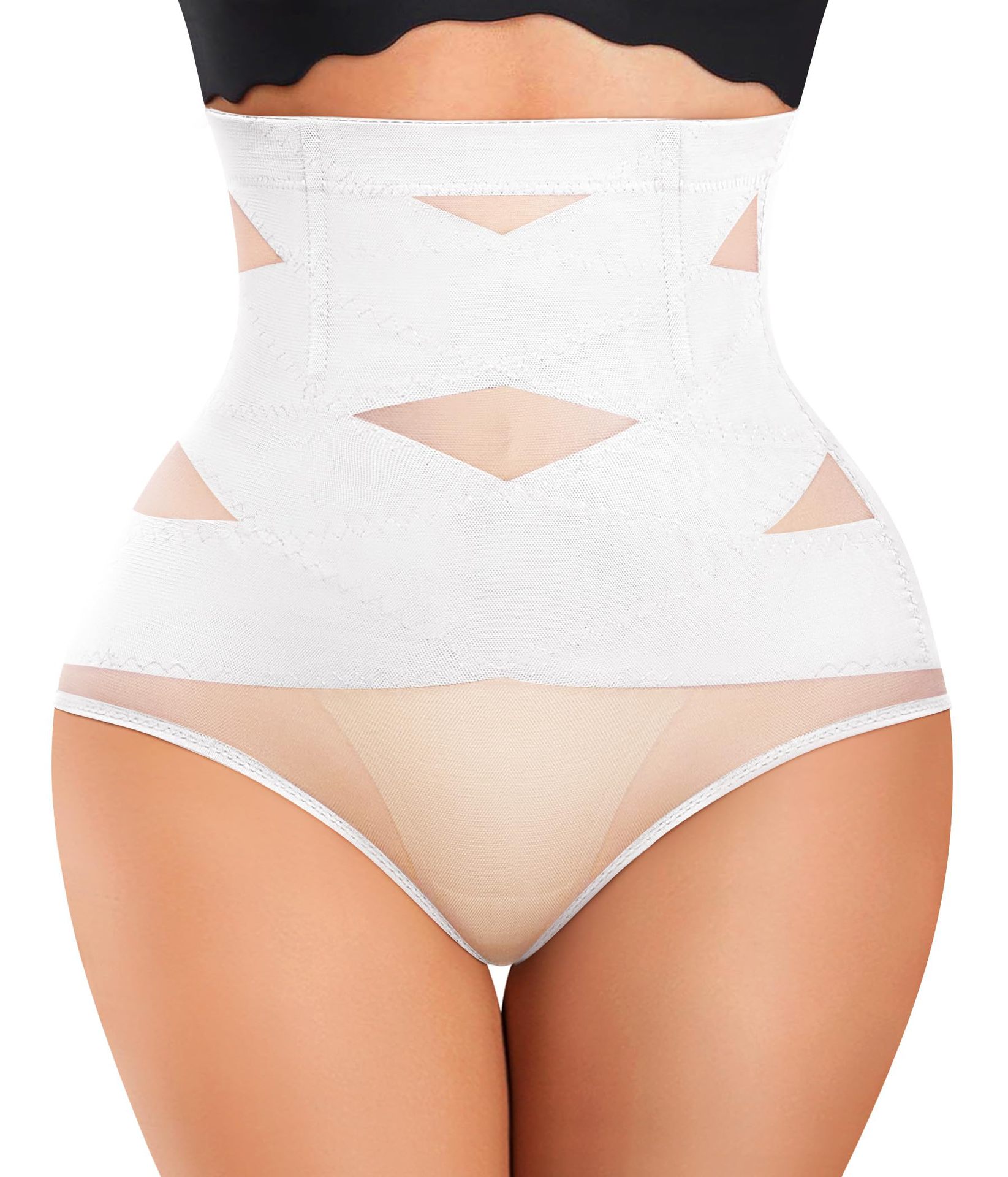 亚马逊薄款美体塑形连体衣提臀收腰收腹内裤女无痕性感塑身束腰裤详情17