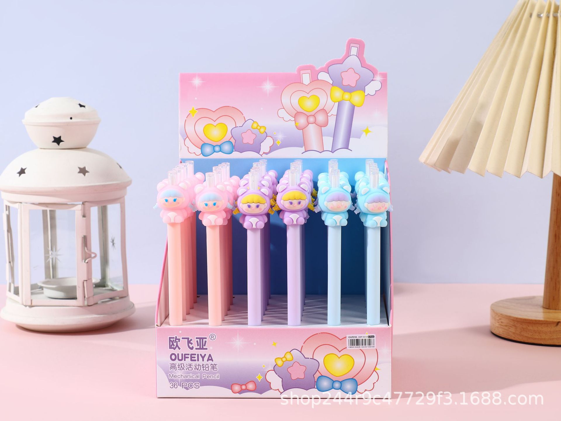 Oufeiya Stationery Cartoon Mechanical Pencil 0.5/0.7mm Primary School Student Activity Pencil 5810 pic 1
