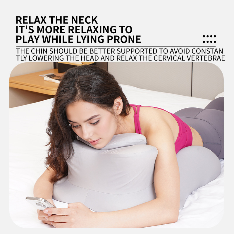 Extra-large multi-functional prone pillow, a special pillow for the bed, a backrest cushion for playing with mobile phones and reading in the prone position pic 18