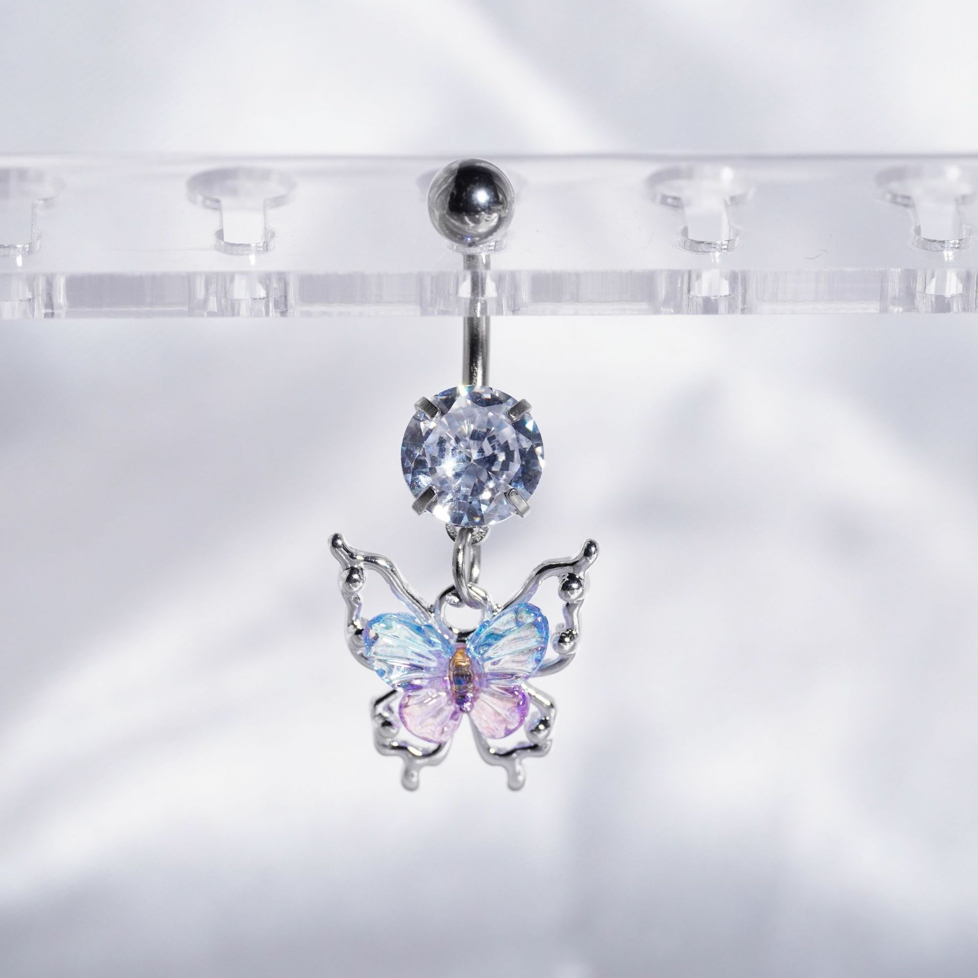 蝴蝶肚脐钉不锈钢肚脐环脐钉新款欧美跨境热销人体穿刺饰品ins风详情12