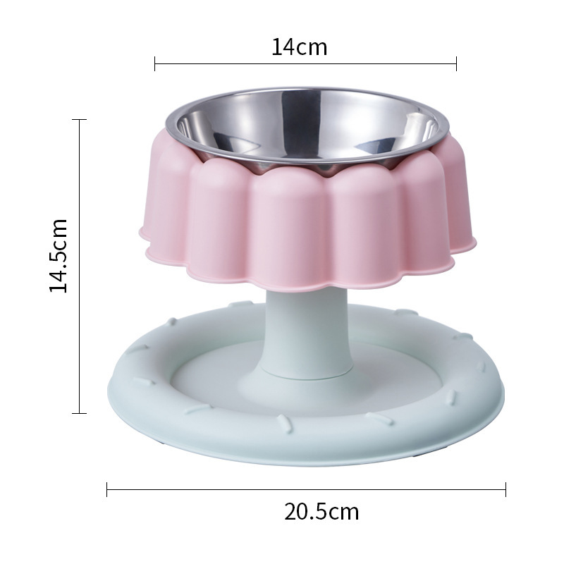 Pet stainless steel anti-knock cat food plate, high rack bowl, pet birthday bowl, dog rice bowl, detachable and easy to clean pic 21