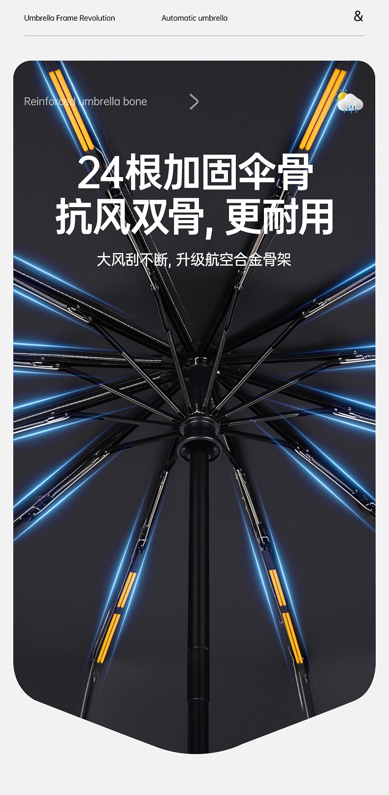 南乔雨伞自动全24骨晴雨伞工厂批发男士伞折叠伞高级感遮阳防晒伞详情32