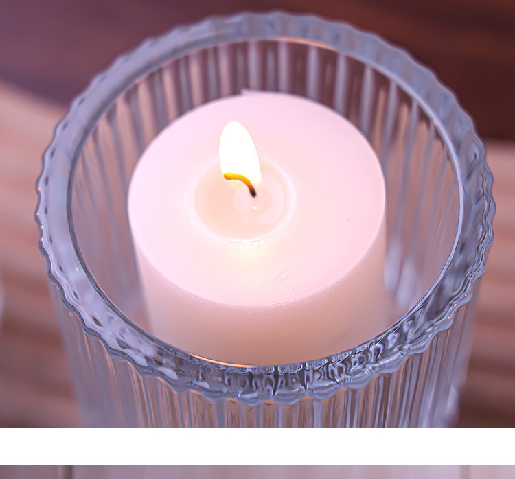 Vertical candle cup, transparent glass cup, hotel and homestay decoration, scented soybean paste packaging bottle, romantic atmosphere can pic 17