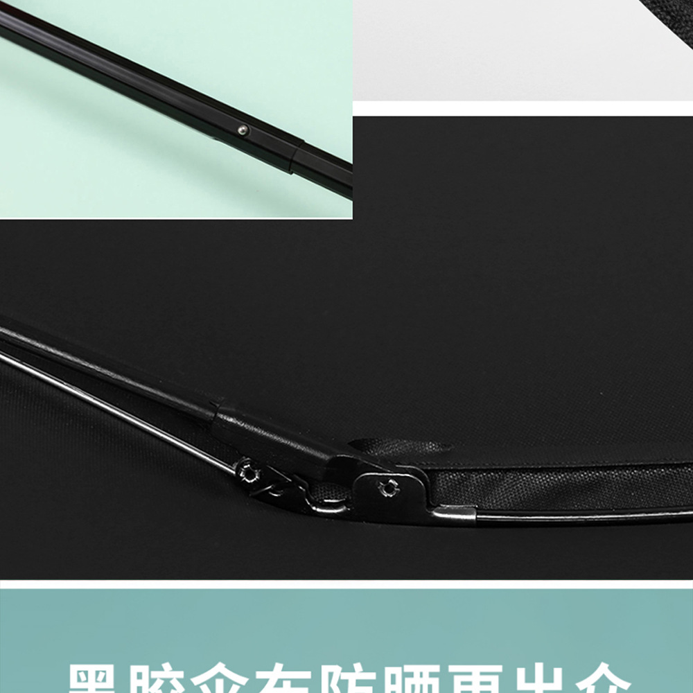 Xingbao Umbrella Industry RST three-fold Umbrella, fully automatic black rubber umbrella wholesale, printed logo advertising umbrella in stock pic 16