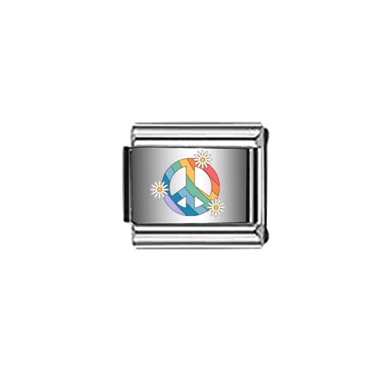 跨境爆品新款原创钛钢手链套装时尚简约个性DIY图案手链饰品批发详情37