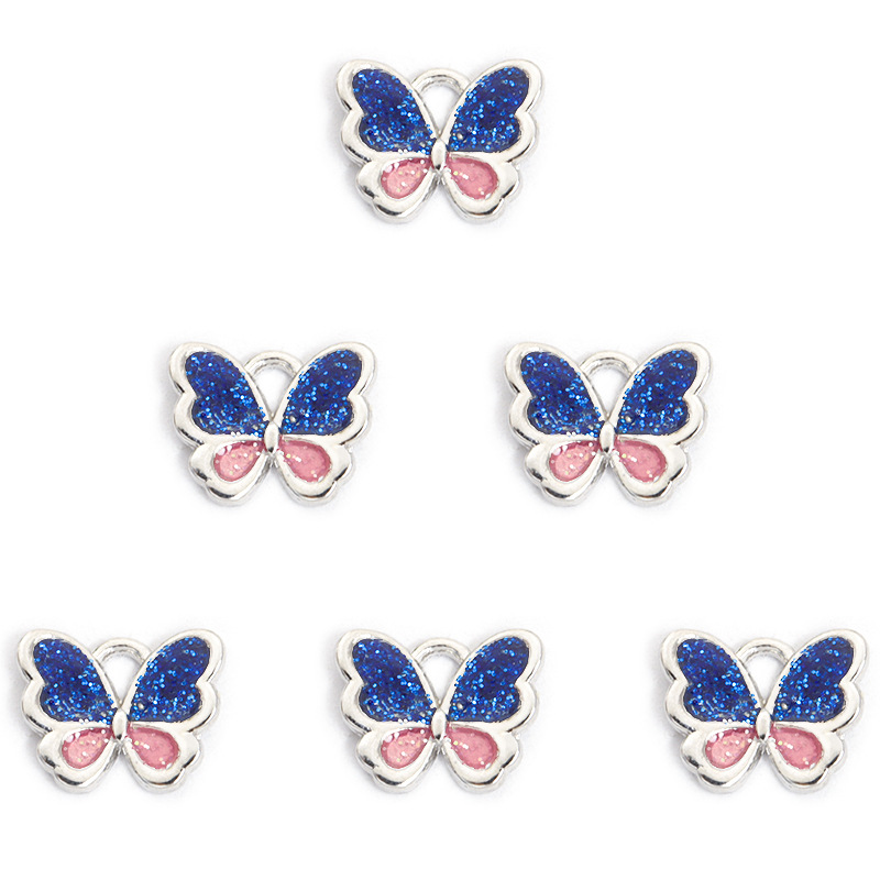 时尚炫彩蝴蝶滴油合金挂件 动物DIY饰品配件手链项链耳环吊坠配饰详情27