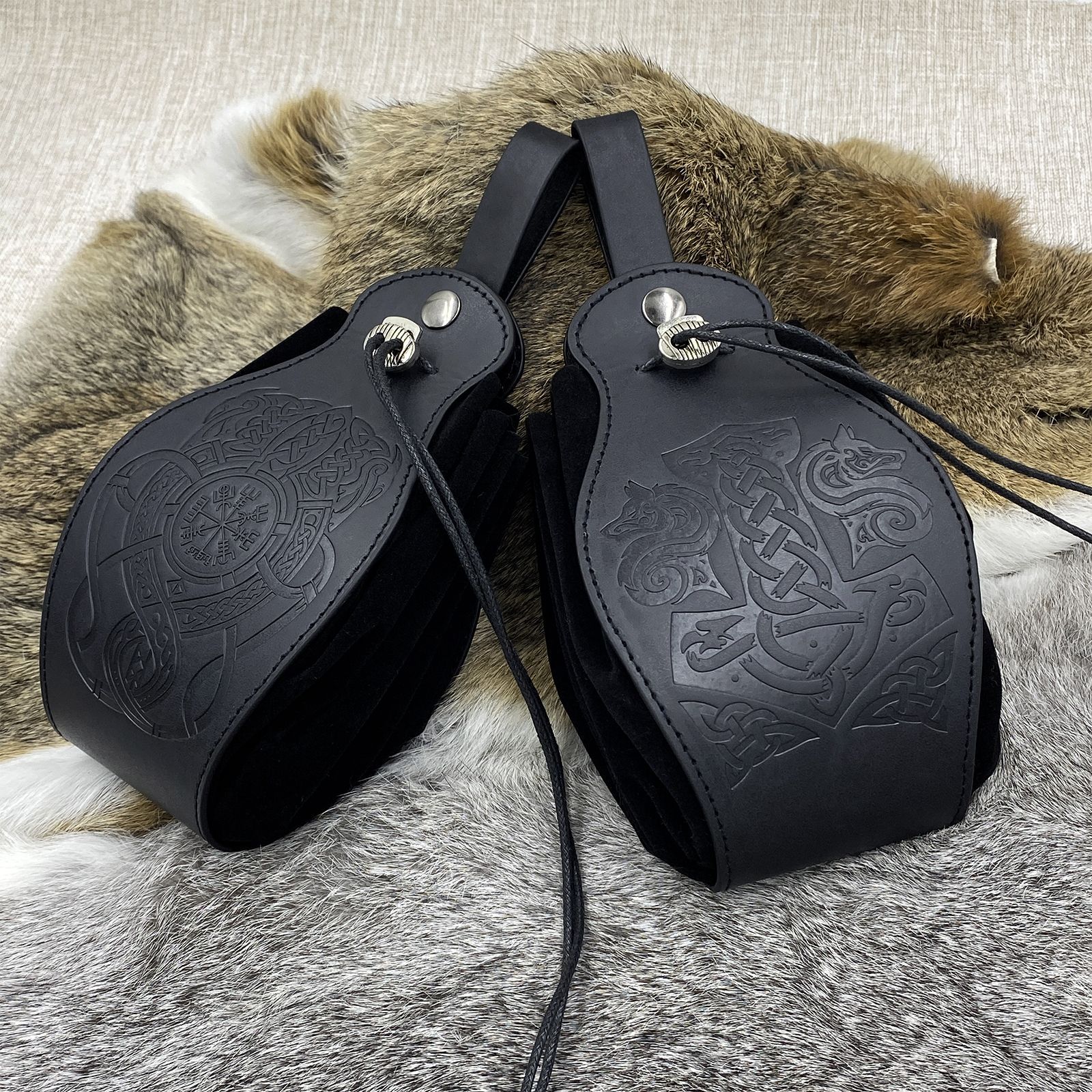 Cross-border multi-platform best-selling Vikings style medieval pocket bags that can be hung with belts, retro waist bags pic 22