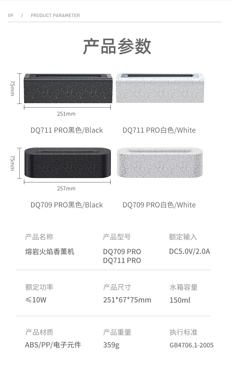 创意新品熔岩七彩火焰香薰机桌面家用氛围usb插电仿真火焰加湿器详情15