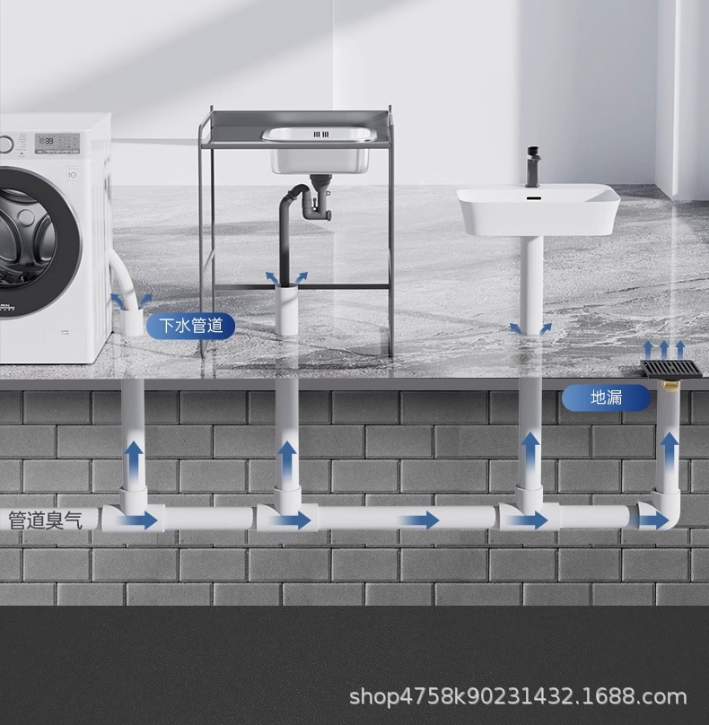不锈钢密封防臭地漏卫生间下水道地漏厨房浴室洗衣机排水方形地漏详情12