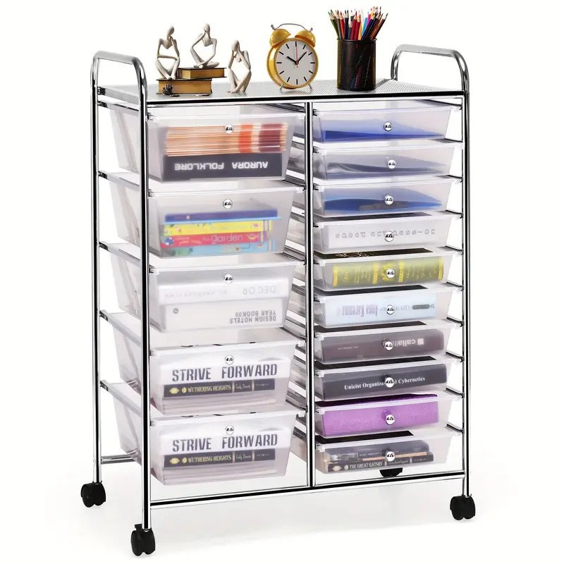Trolley storage rack, drawer-type small trolley, dust-proof, movable storage, snack dust-proof storage, drawer-type storage pic 8