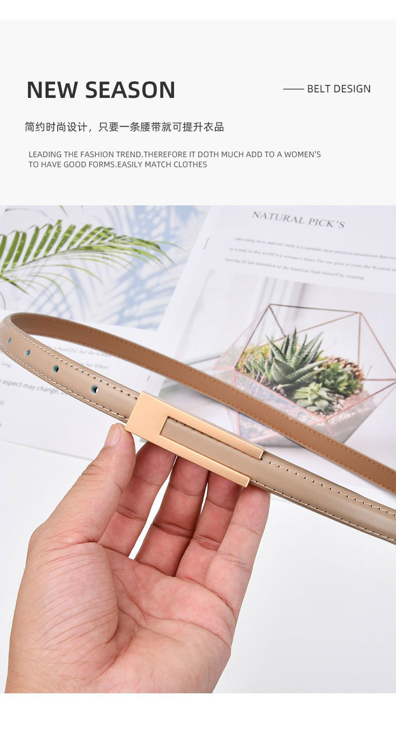 韩国复古小皮带女黑色简约百搭裤带装饰配裙子西装牛仔裤腰带细款详情12