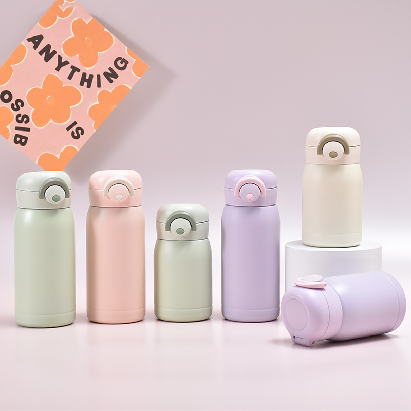 简约高颜值迷你口袋杯学生情侣时尚真空豌豆杯便携不锈钢保温杯详情3