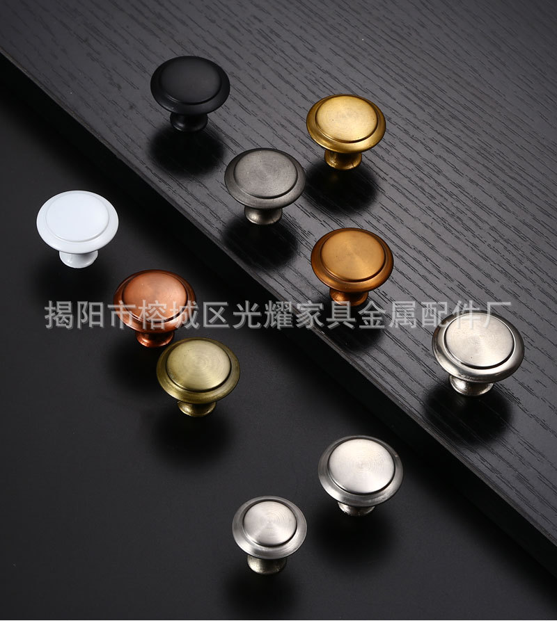 Stainless steel single-hole small handle, metal round mushroom head, TV cabinet, shoe cabinet, kitchen cabinet drawer door, zinc alloy handle pic 14