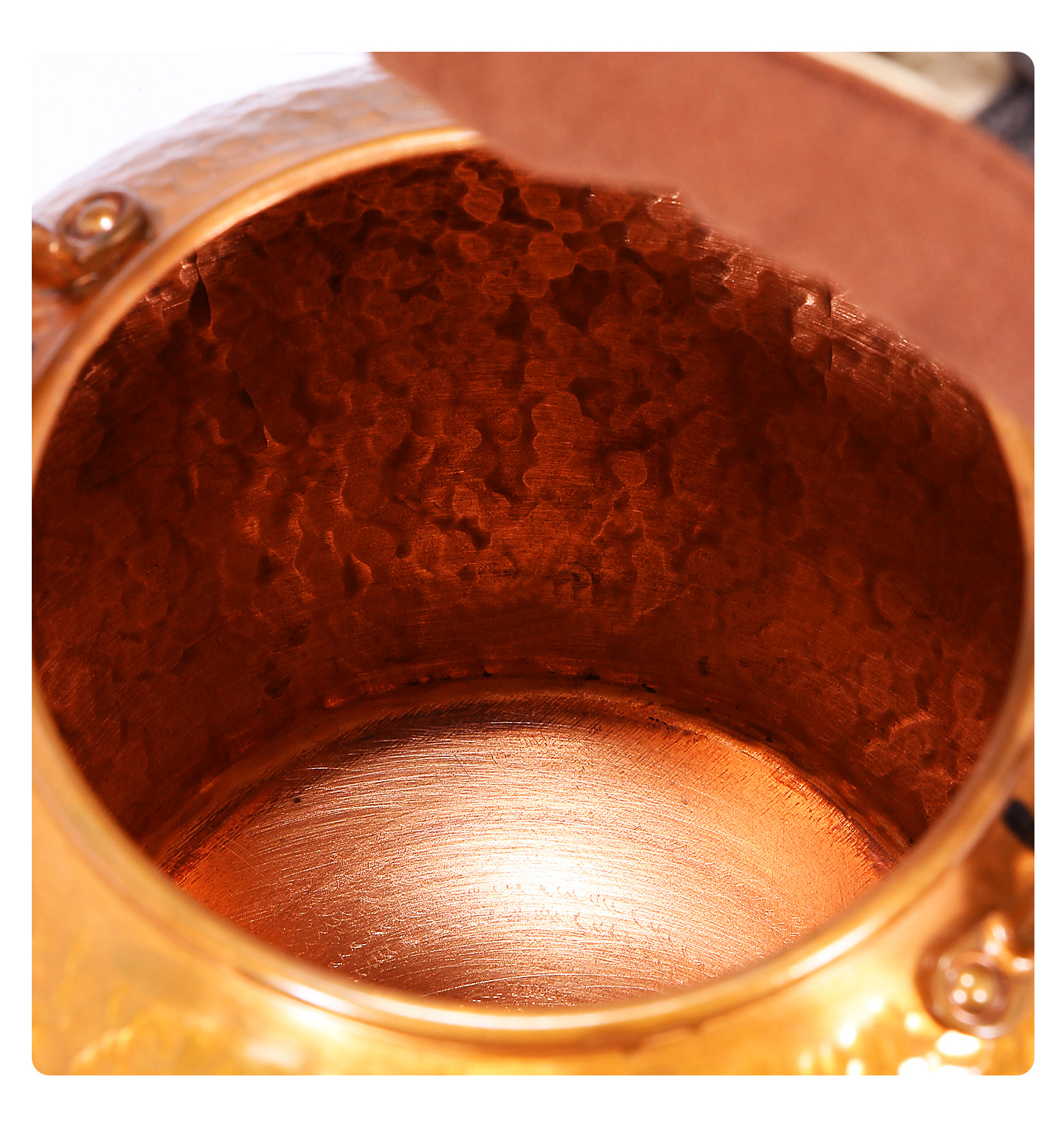 Handcrafted thickened purple copper anti-scald tea and water boiling handcrafted teapots, various copper teapots, tea sets, electric ceramic stoves pic 8
