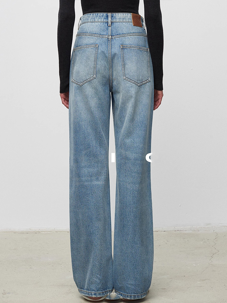 小众极简2025年春秋强推棉质牛仔裤女筷子腿显瘦休闲直筒裤长裤子详情7