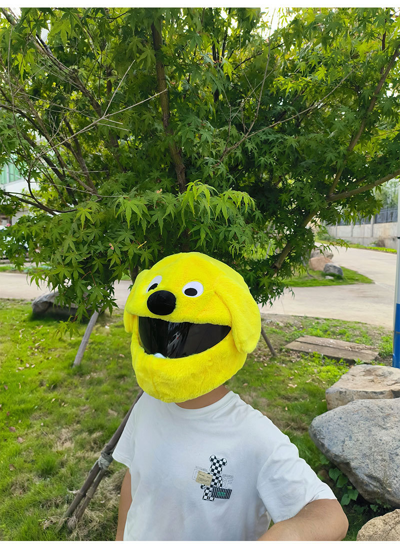 Pumpkin plush helmet cover, cute full helmet protective cover, cycling head cover, Easter pumpk-shaped protection pic 12