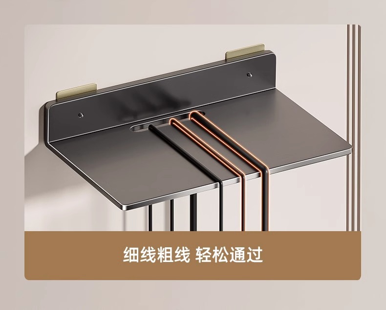 免打孔投影仪支架上墙置物架壁挂路由器放置架电视机顶盒支撑架子详情20