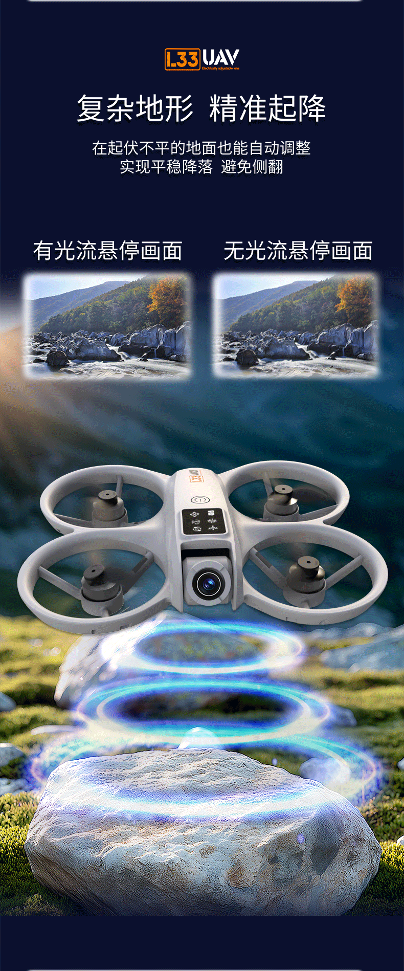 L33 four-axis aerial photography flight drone high-definition remote-controlled aerobatic flight aircraft hovering pic 10