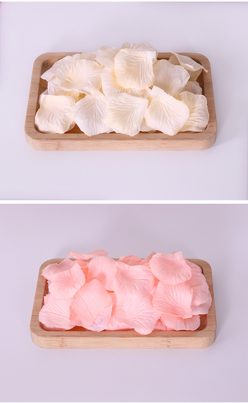 1000片玫瑰花瓣仿真手抛婚庆场景布置求婚表白工艺品礼品仿真花瓣详情9