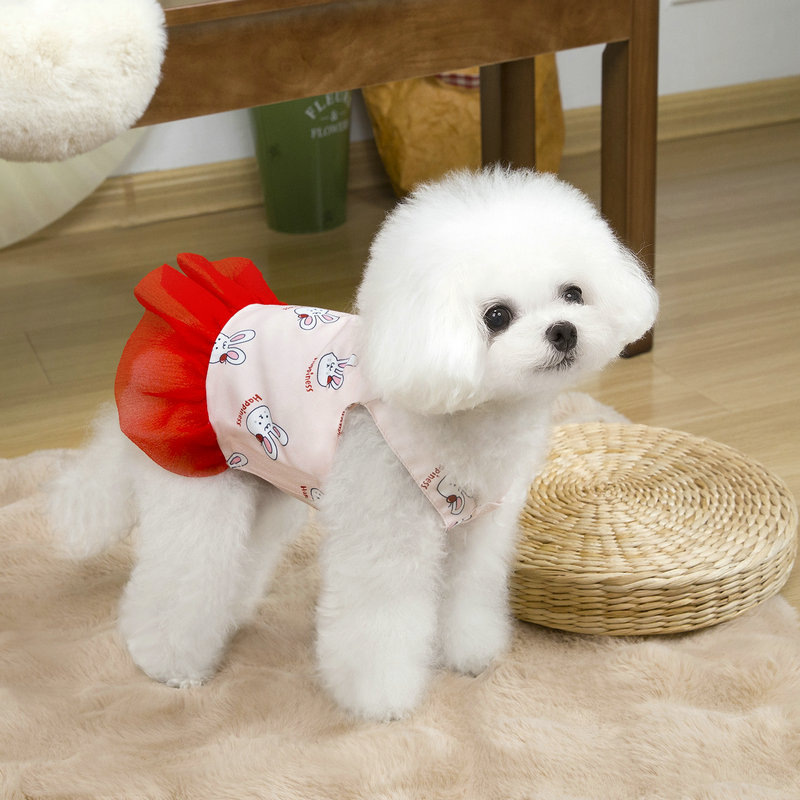 New spring and summer dog and cat clothing, pet halter nets, gauze skirts, evening gowns, small and medium-sized dog supplies pic 8