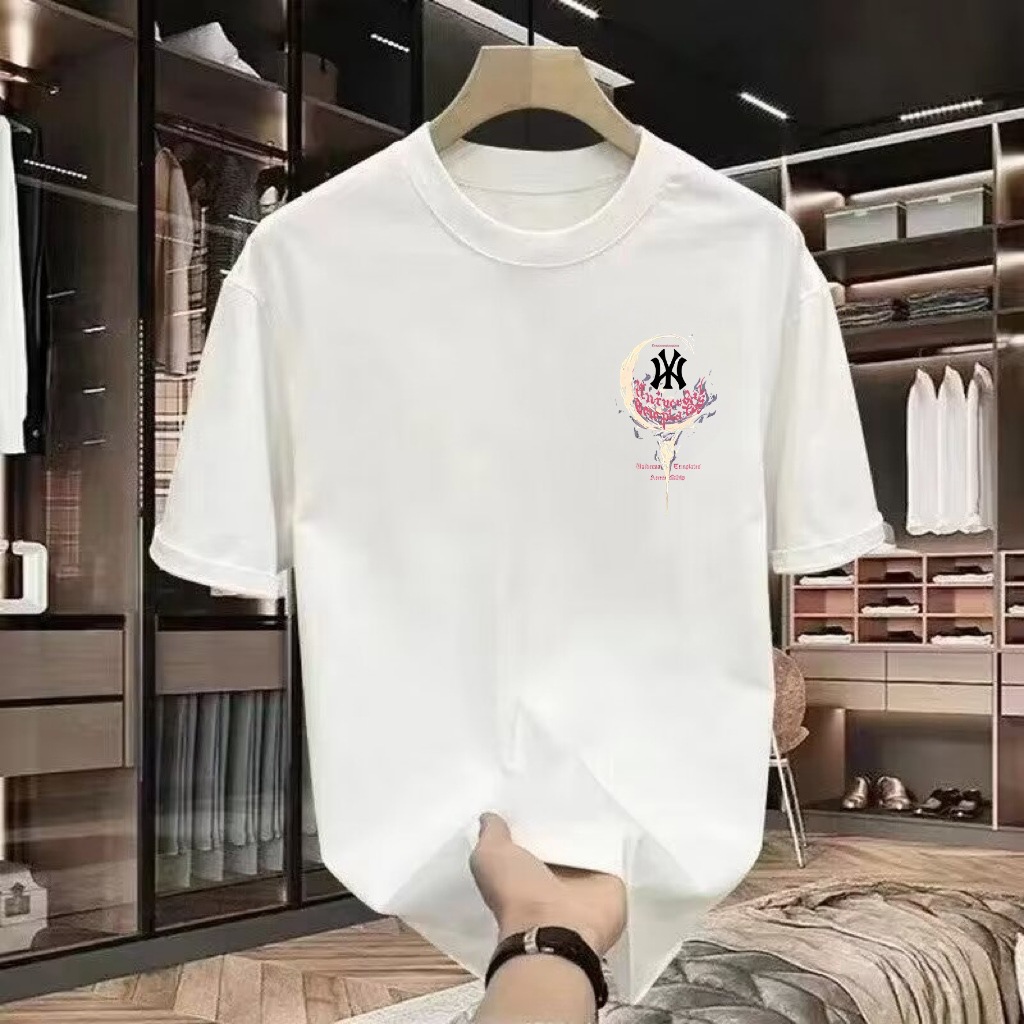 National trendy summer 2025 camiseta de manga corta hombre estampado cuello redondo cuerpo adolescente legging suelto camiseta pic 34