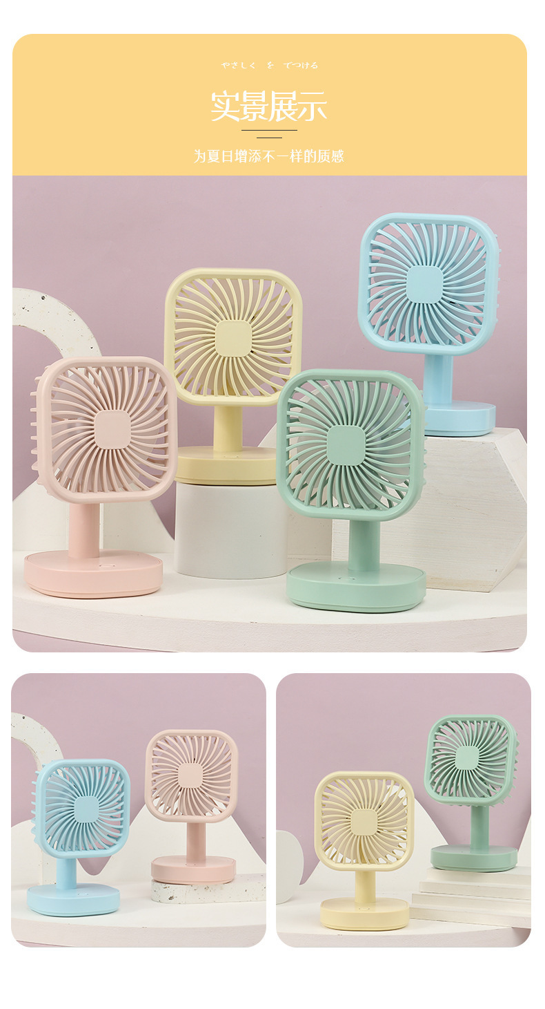 diy handcrafted cream glue usb rechargeable fan, old-fashioned retro round student desktop dormitory mini fan pic 11