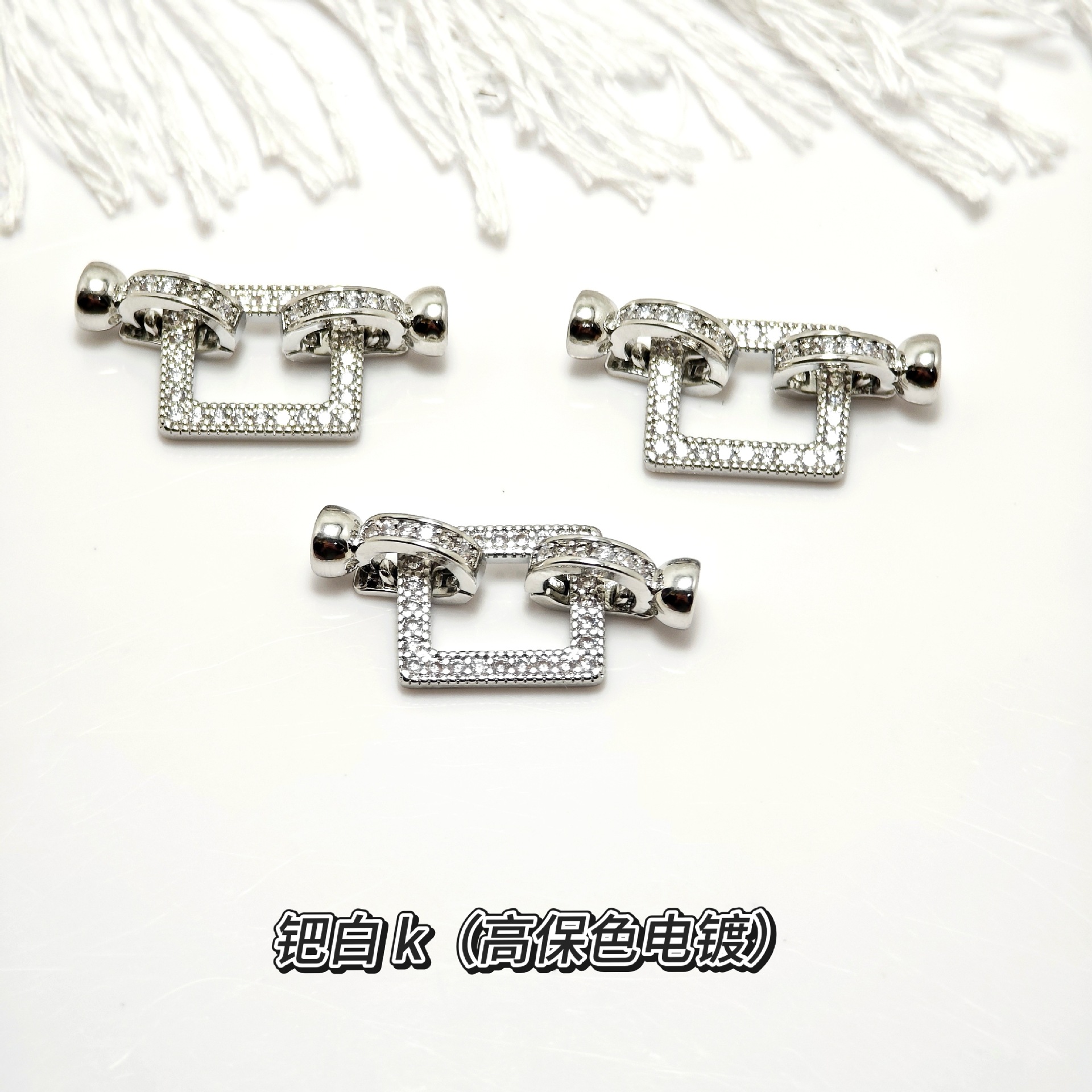 Pearl necklace buckle, 8-shaped buckle, handcrafted end buckle, connecting buckle, mother-and-child buckle, sweater chain, universal buckle, DIY accessories pic 10