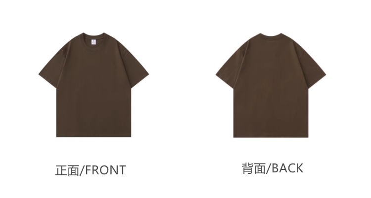 250g heavy-duty American pure cotton short-sleeved T-shirt, couple solid-color top, casual large-sized base layer, pure white T-shirt for men and women pic 16